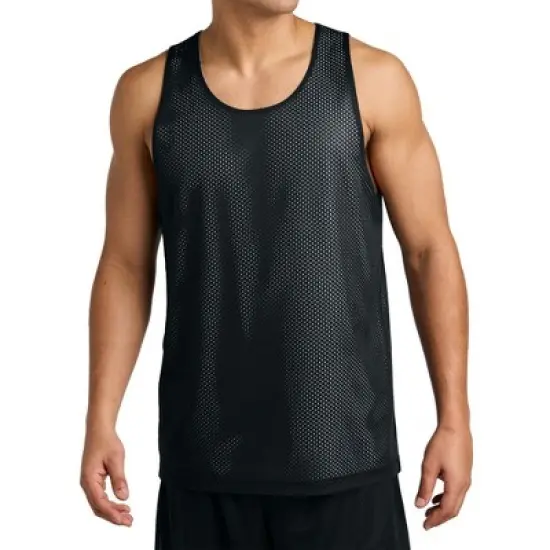 Mafoose Men's PosiCharge Reversible Mesh Moisture-Wicking Double-Layer Tank image {3}