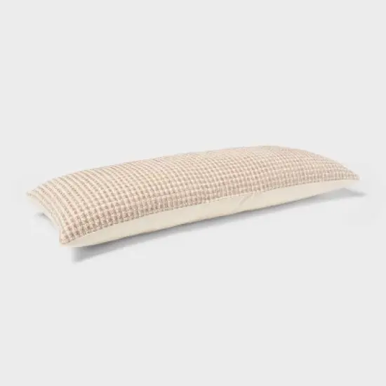 Woven Oblong Decorative Throw Pillow Khaki - Threshold&trade; image {2}