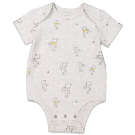 Disney Winnie the Pooh Baby Boys 3 Pack Cuddly Short Sleeve Bodysuits  image {2}