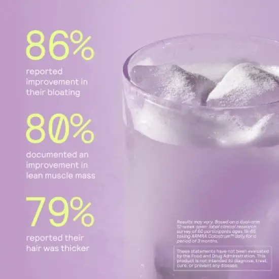 ARMRA Colostrum Powder Travel Packs - Valiant Grape - 0.06oz/30ct image {3}