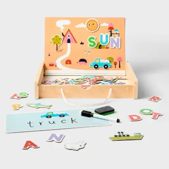 Magnetic Easel & Letters Set - 136pc - Gigglescape&trade;: Educational Toddler Activity, Letter Magnets, Creativity Focus image {5}