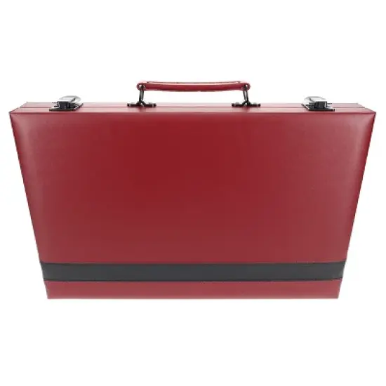 WE Games Tournament Backgammon Set - Burgundy & Black Leatherette image {5}