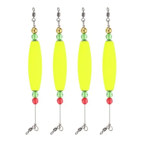Unique Bargains Plastic Weighted Popping Corks Olive Fishing Floats Rigs 4 Pcs image {4}