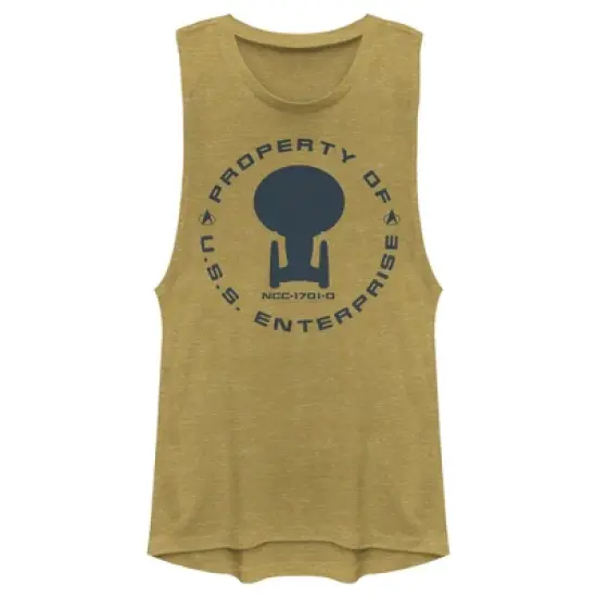 Junior's Star Trek: The Next Generation Property Of The USS Enterprise Festival Muscle Tee image {3}