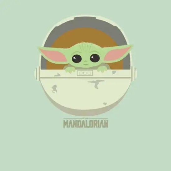 Girl's Star Wars The Mandalorian The Child Cartoon Art Bassinet T-Shirt image {1}