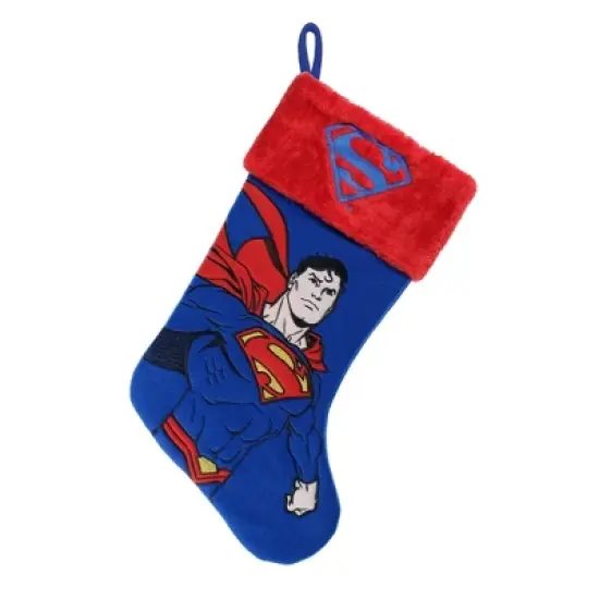 DC Comics Superman Applique Holiday Stocking 20" image {1}
