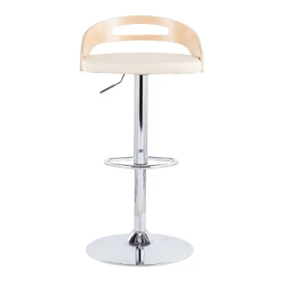 Set of 2 Cassis Mid-Century Modern Adjustable Barstool - LumiSource image {4}
