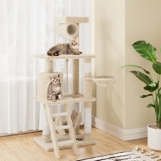 Cat Tree,Multi-Level Large Cat Tree for Large Kitties,Cozy Plush ?Pussycat Perches,Activity Center with Scratching Posts Stand House Condo image {7}