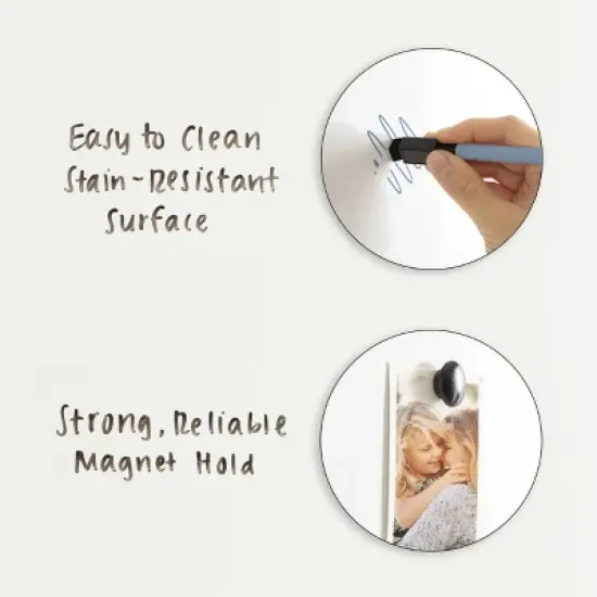 Amanti Art Low Luster Silver Framed Dry Erase Magnetic Board image {1}