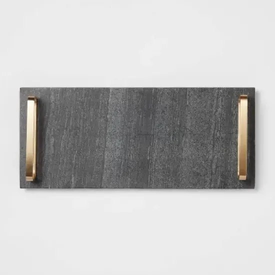 14" x 6" Marble Serving Tray with Handles - Threshold&trade; image {2}