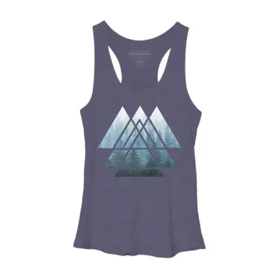Women's Design By Humans Misty Forest Sacred Geometry By Maryedenoa Racerback Tank Top image {6}