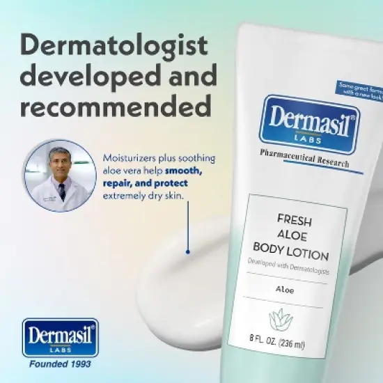 Dermasil Body Lotion, Fresh Aloe, 3-Pack &ndash; Non-Greasy, Fast-Absorbing, Fresh Scent, Cruelty-Free, 8 Oz Ea image {3}