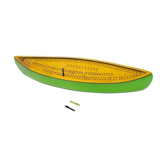 AreYouGame.com Canoe Cribbage Board Game: Strategy Board Game for Two Players with Pegs & Instructions image {3}