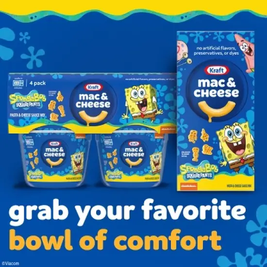Kraft Spongebob Shapes Mac & Cheese Dinner - 5.5oz image {4}