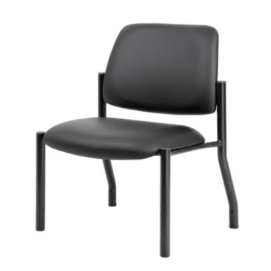 400lbs Weight Capacity Guest Chair Antimicrobial Black - Boss Office Products image {1}