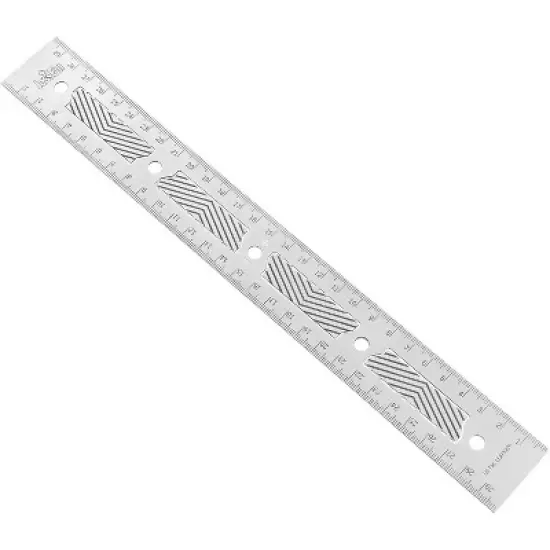 JessEm 07415 Stainless Steel 300mm Precision Ruler with Patented Flex Grip and Fade Resistant Markings image {1}