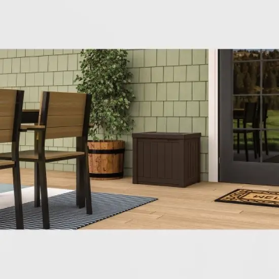 22gal Deck Box Storage Seat Brown - Suncast image {2}