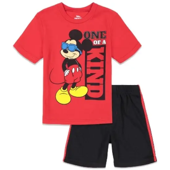 Disney Mickey Mouse Donald Duck Goofy Pluto Graphic T-Shirt  and Mesh Shorts Outfit Set Infant to Little Kid image {5}