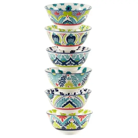Certified International Set of 6 30pcTalavera All Purpose Bowls image {1}