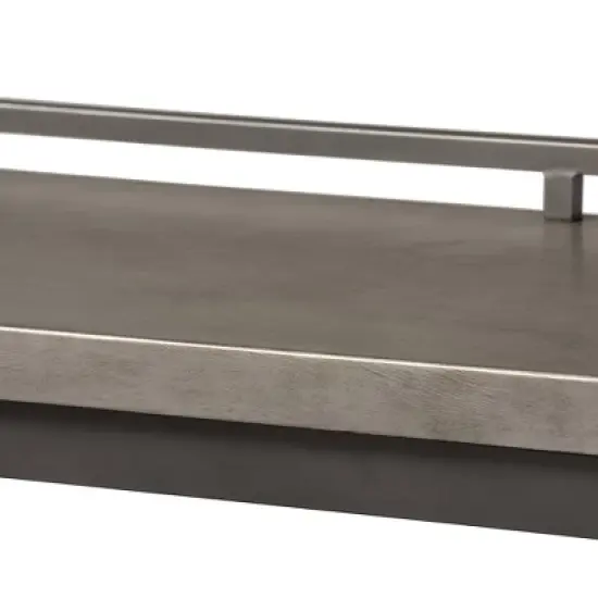 3pc Noll Upholstered Metal Counter Height Dining Set Gray - Baxton Studio image {3}