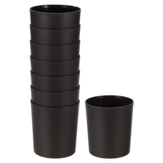 Unique Bargains Plastic Modern Design Plant Pot Round 8 Pcs image {8}