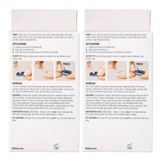 KISS Gel Fantasy Fake Nails - Just Right - 56ct image {3}