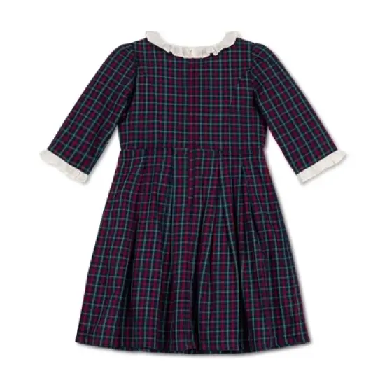 Hope & Henry Girls' 3/4 Sleeve Ruffle Trim Party Dress, Infant image {2}