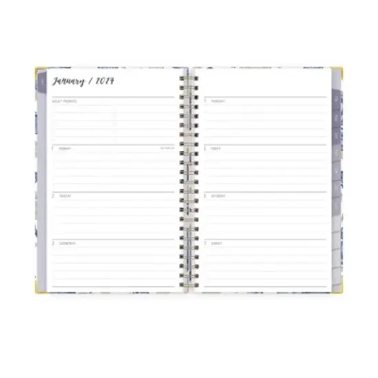 Ivory Paper Co 2024 Planner 8"x5" Weekly/Monthly Wirebound Mariposas image {4}
