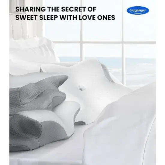 Maison Products Ultra Pain Relief Cooling Pillow, Adjustable Cervical Pillow, Ergonomic Contour Memory Foam Pillows, Orthopedic Bed Pillow image {4}