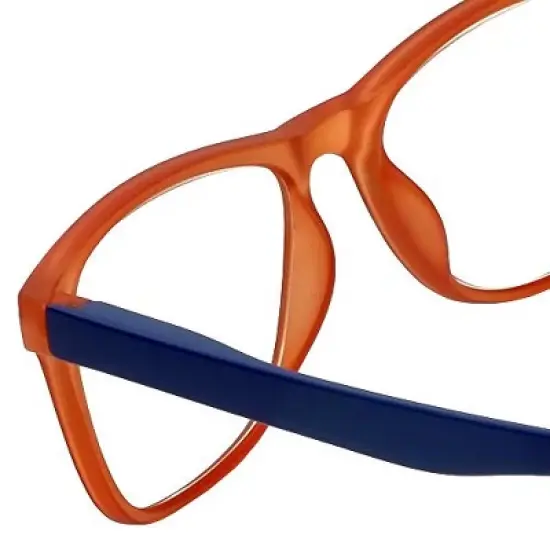 Magz Astoria Magnetic Front Connecting Reading OR Blue Light Glasses OR Transition Photochromic in Matte Orange image {4}