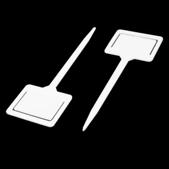 Unique Bargains Garden Plastic Rectangle Head Plant Flower Name Marking Tag Label 10 Pcs image {2}