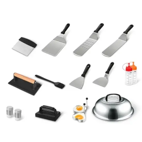 Cheer Collection 18-Piece Complete Premium Griddle Tool Kit image {5}