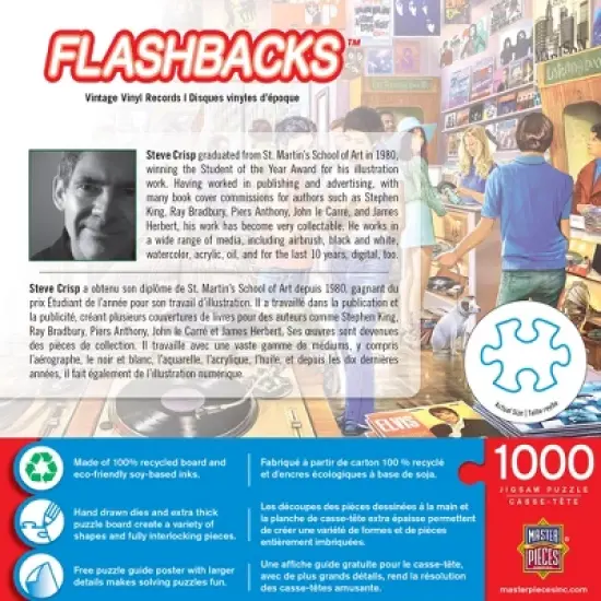 MasterPieces 1000 Piece Puzzle - Vintage Vinyl Records - 19.25"x26.75" image {3}