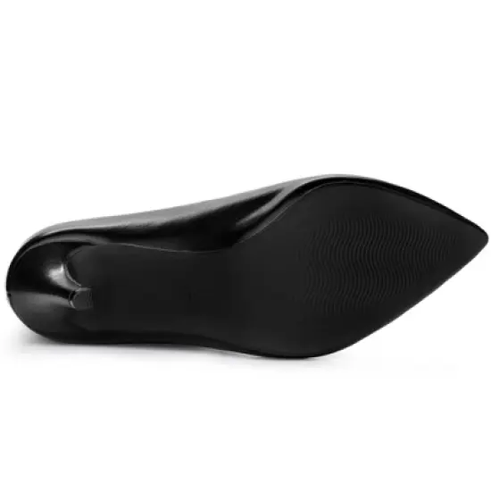 Allegra K Women's Pointed Toe Drawstring Pull on Stiletto Heel Ankle Boots image {4}