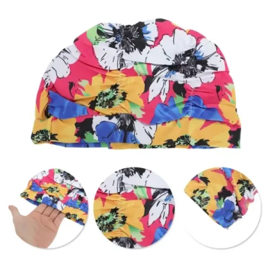 Unique Bargains Nylon Ink Style Swimming Cap Assorted Color 1 Pc image {2}