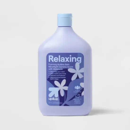 Relaxing Foaming Bubble Bath - Moonlight Jasmine Scent with Melatonin - 34oz - up&up&trade; image {3}