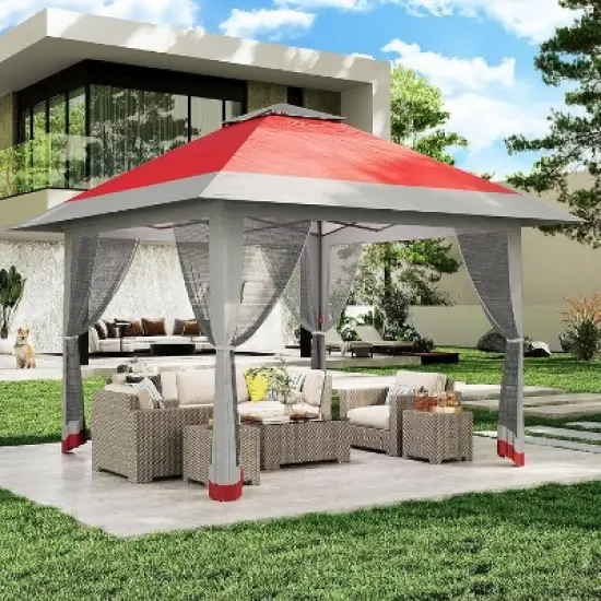 GustoWave 13x13FT Pop-Up Gazebo, Instant Canopy for Patio, Backyard image {9}