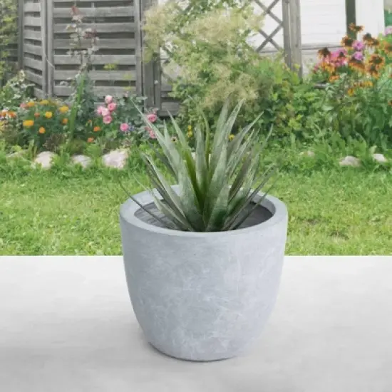 Rosemead Home & Garden, Inc. Concrete Outdoor Planter Pot Gray 14"x14" image {5}