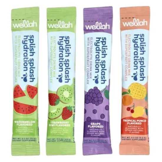 Wellah Splish Splash Hydration, Variety, 20 Stick Packs, 0.2 oz (4.9 - 5.2 g) Each image {2}