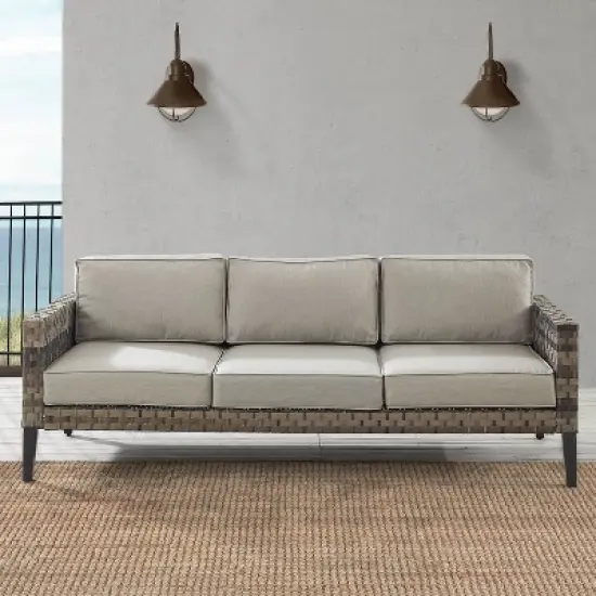 Prescott Outdoor Wicker Sofa - Crosley
 image {2}