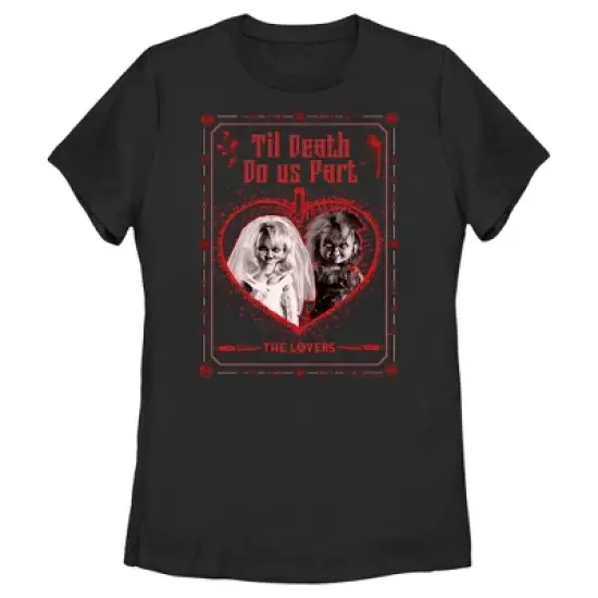 Women's Bride of Chucky The Lovers Tarot Card T-Shirt image {3}