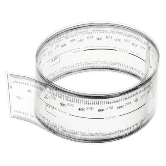 Unique Bargains PET Plastic Folding Film Flexible Ruler with R Angle and Width Lines image {11}