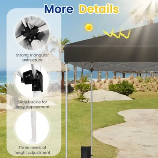 EROMMY 10 Ft. W x 10 Ft. D Metal Patio Gazebo, Pop up Canopy image {5}