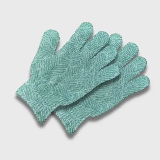 Spa Essentials 2 Pack Exfoliating Bath Gloves - Gentle Dead Skin Removal, Deep Cleaning & Exfoliating Body Scrub Gloves for Shower (Unscented) image {4}