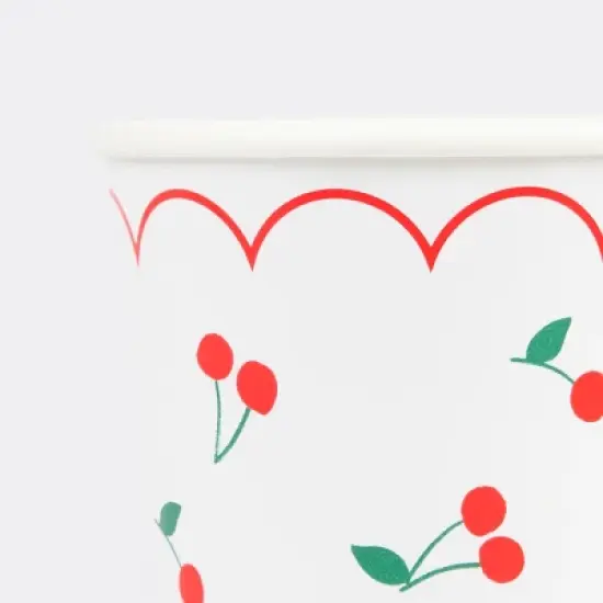 Meri Meri Cherry Pattern Cups (Pack of 8) image {2}