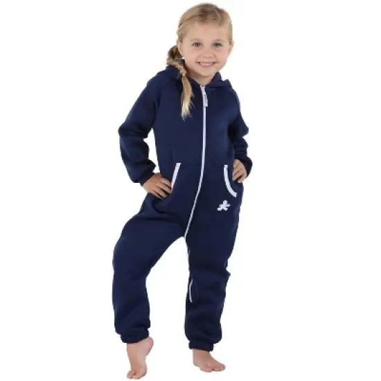 Joggies - Navy Blue Toddler Footless Hoodie Onesie image {2}