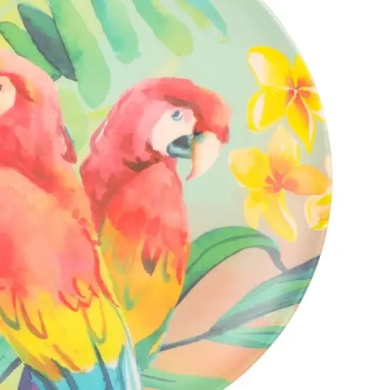 Laurie Gates Tropical Parrots 12 Piece Melamine Dinnerware Set in Assorted Designs image {2}