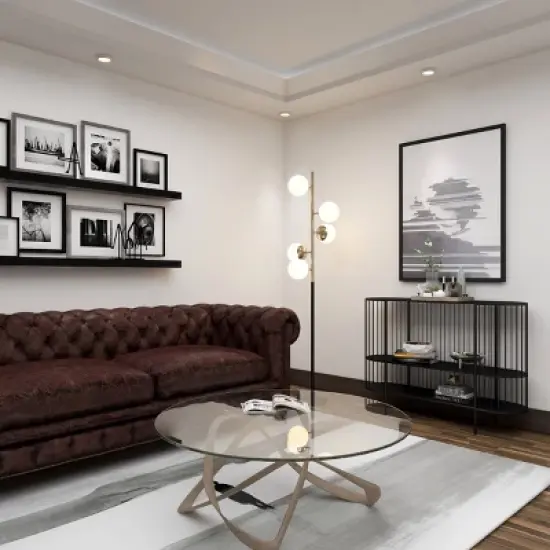 Contemporary Metal Console Table Black - Olivia & May image {13}