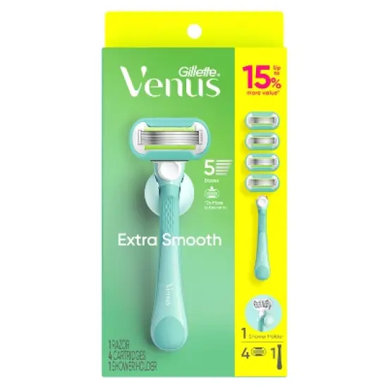 Venus Extra Smooth Value Pack Razor - Handle + 4 Blade Refills image {7}