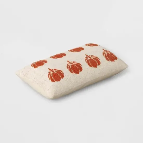 Oversized Woven Pumpkin Lumbar Throw Pillow - Threshold&trade; image {2}